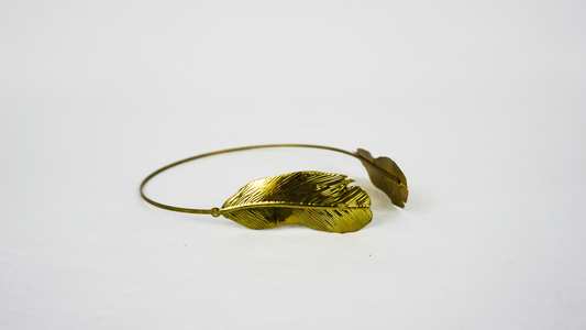 Gold Feather Headband