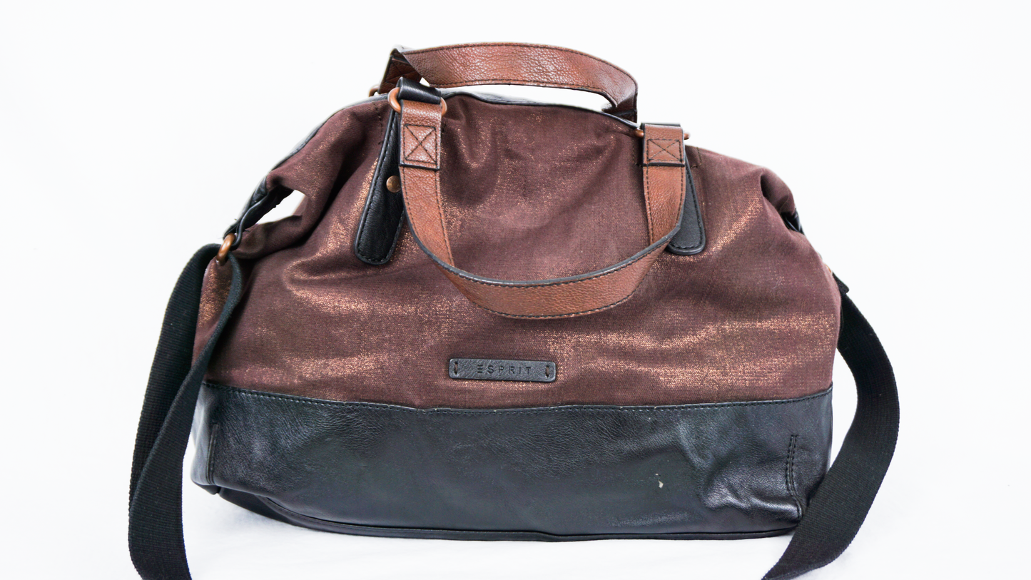 Black & Brown Leather Handbag