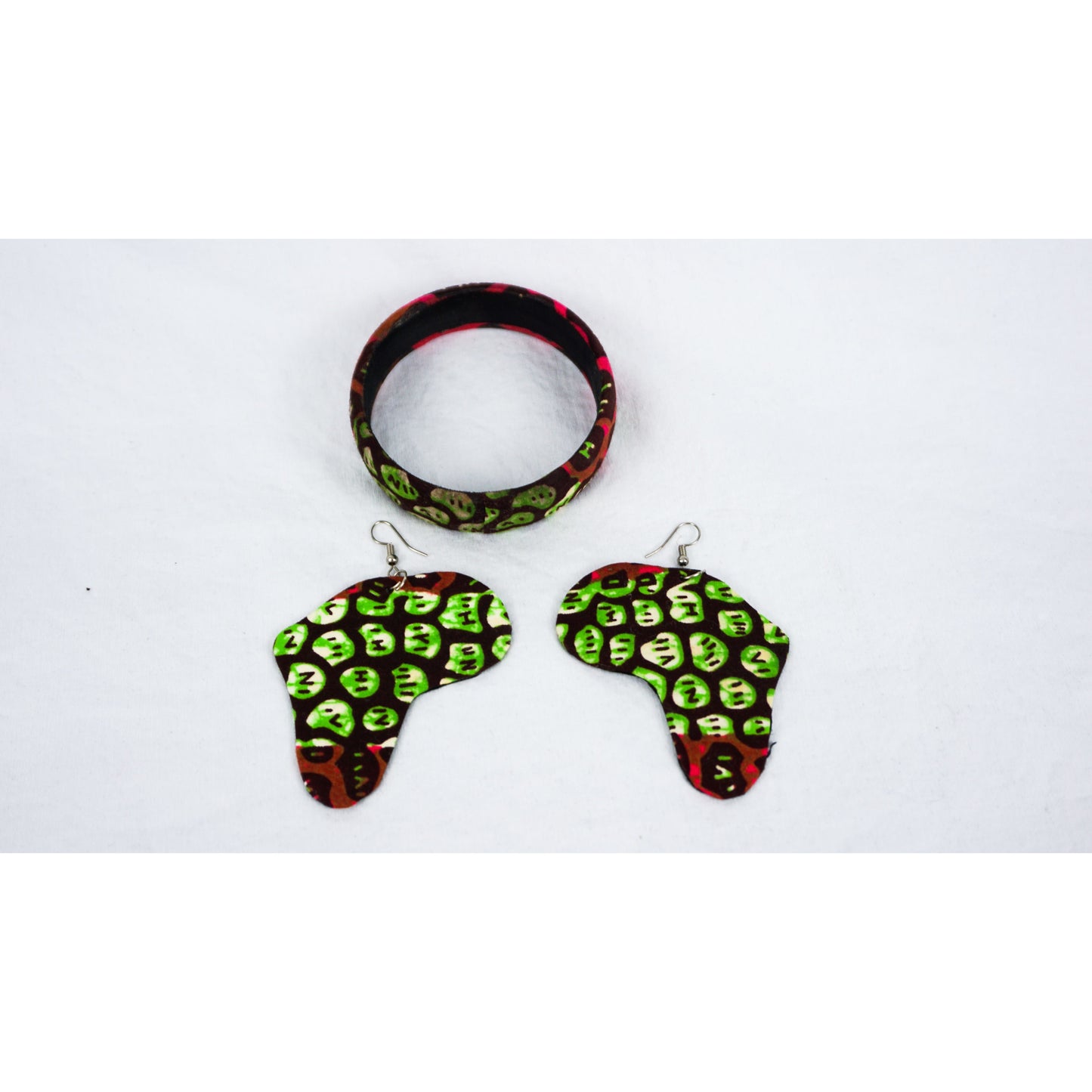 African bangle & earring set