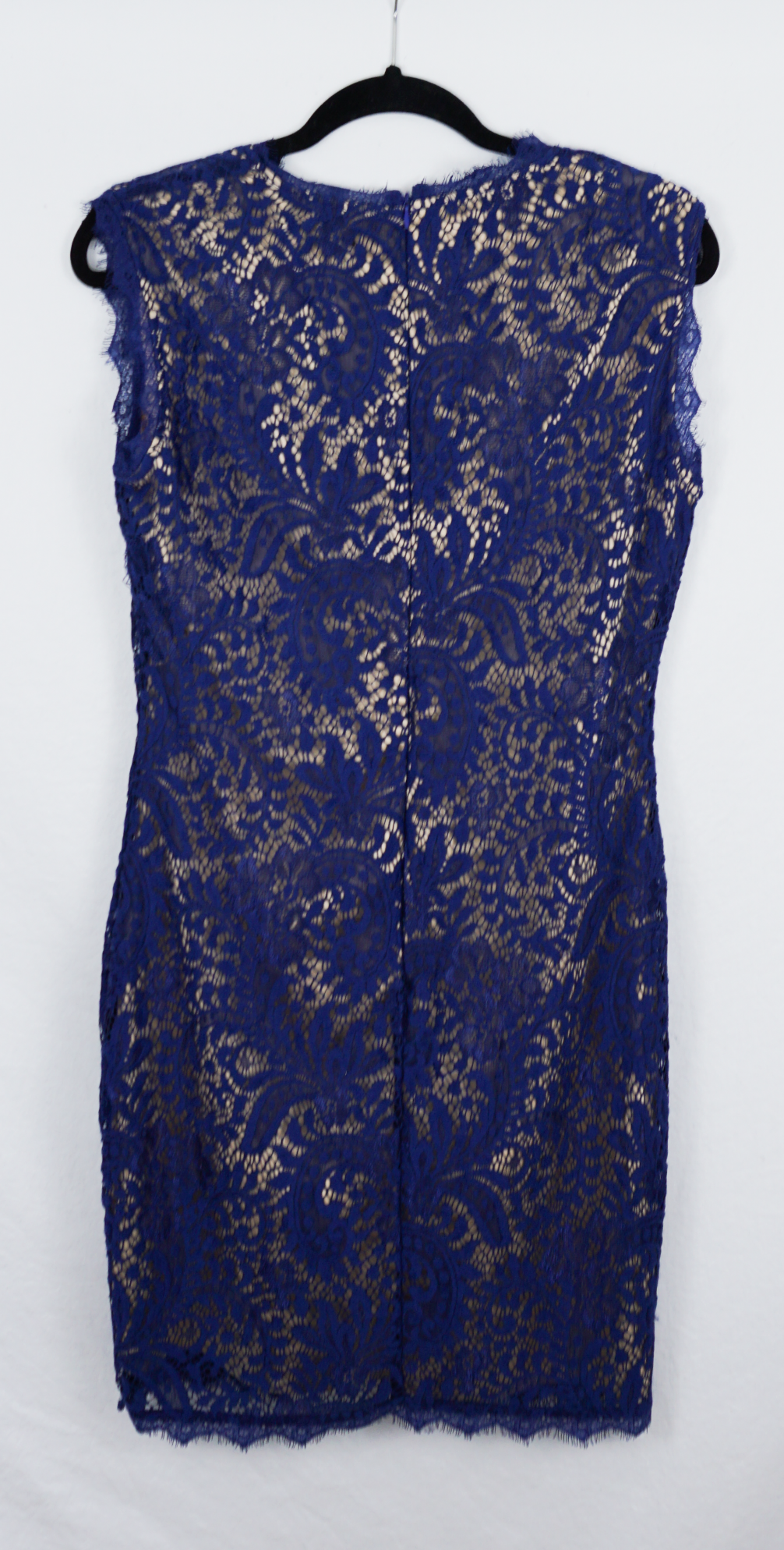 Blue and Cream Floral Crotchet Dress