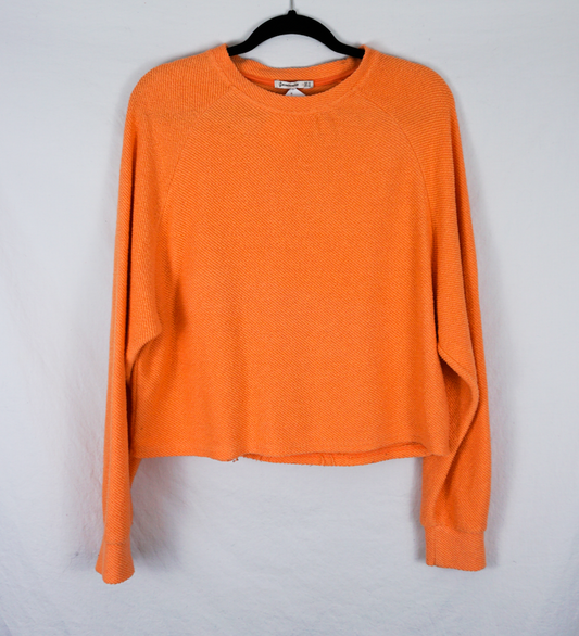 Orange Cotton Sweatshirt