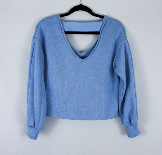 Powder Blue Babydoll Sweater